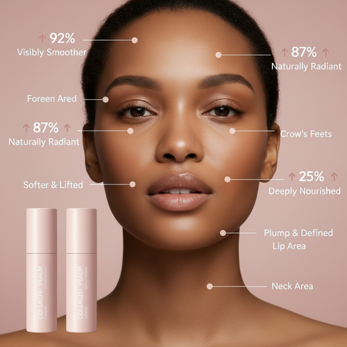 DESZIANKHAEL GLOW Collagen Glow Balm Stick beauty benefit callouts